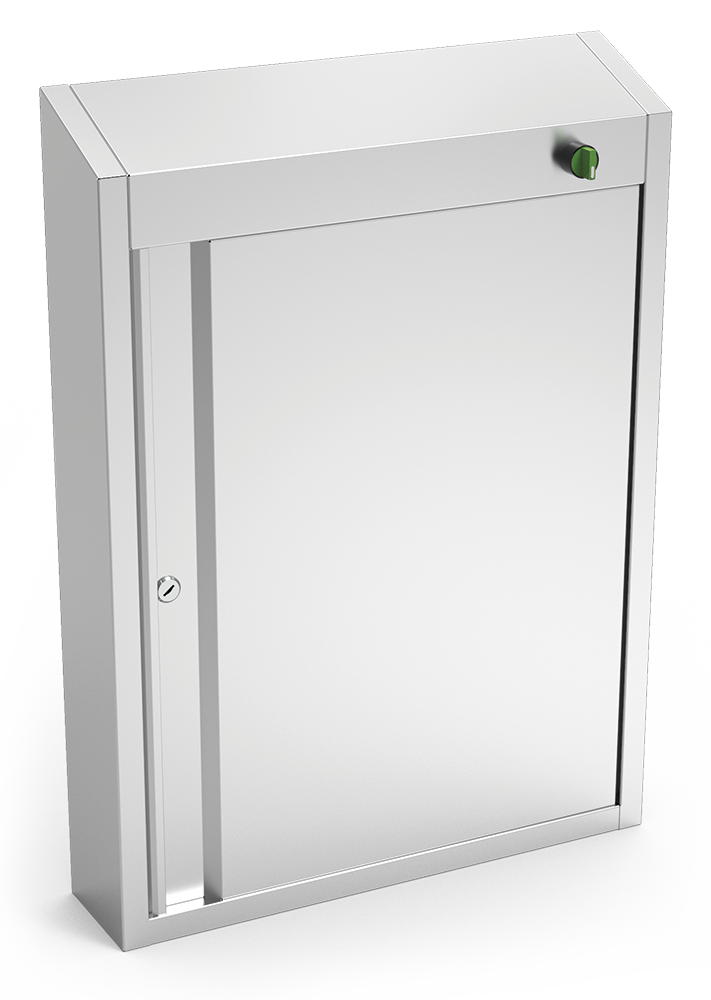Armario esterilizador de ozono de 523x120x722 mm.