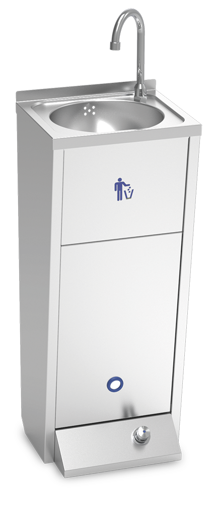 Lavamanos registrable c/pedestal un pulsador XS