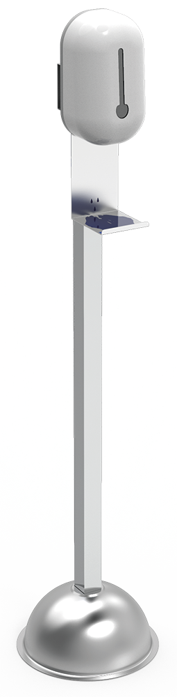 Columna con dispensador de gel hidroalcohólico