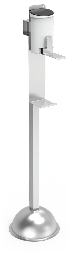 Columna con dispensador de gel de codo