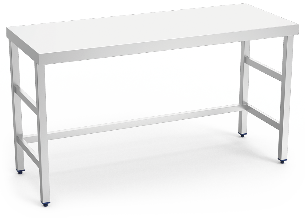 Mesa central s/entrepaño 2000x500x850 mm.