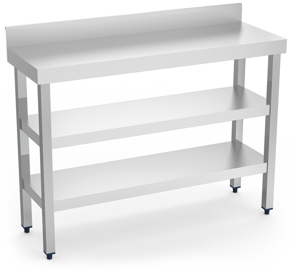 Mesa mural sotabanco c/2 entrep. 1200x400x850 mm.