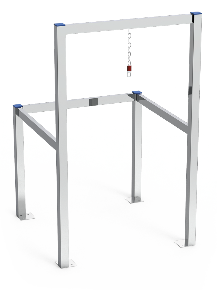 Parking para carros acero inoxidable 1 fila 695x695x1145 mm.