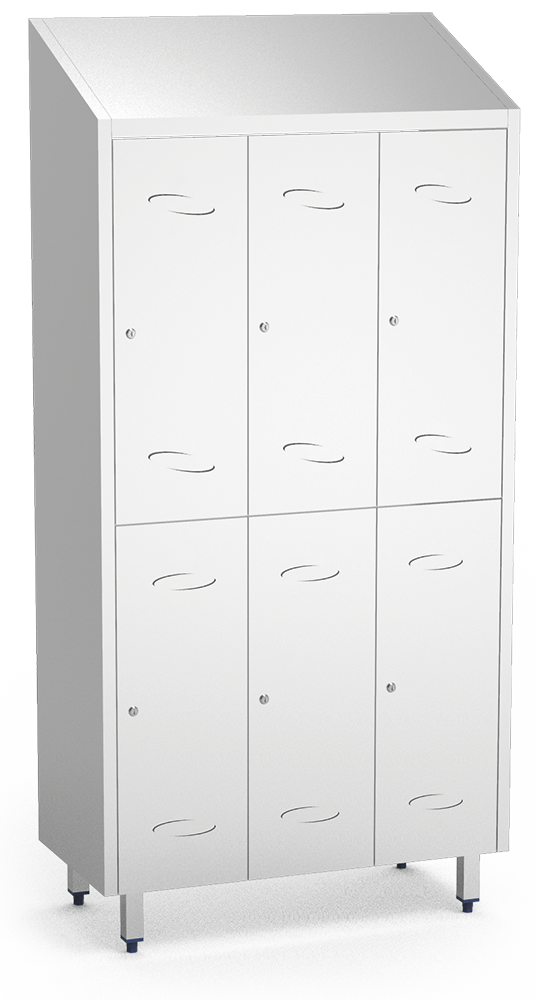 Taquilla grande de 6 puertas de 985x480x2010 mm.