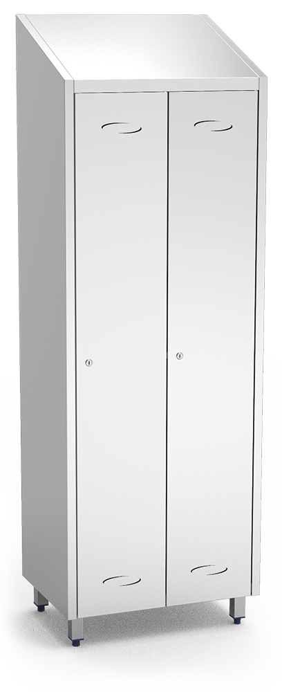 Taquilla mediana de 2 puertas de 680x480x2010 mm.