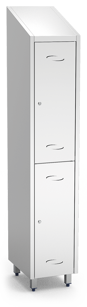 Taquilla pequeña de 2 puertas 370x480x2010 mm.
