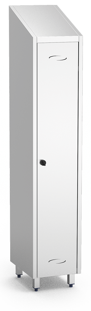 Taquilla pequeña / armario de limpieza de 1 puerta 370x480x2010 mm.