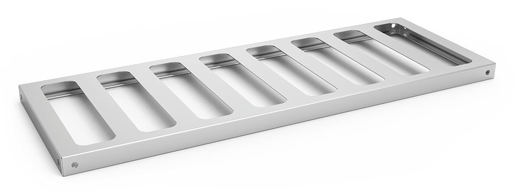 Estante para almacenaje de botellas 1200x300x1.5 mm.