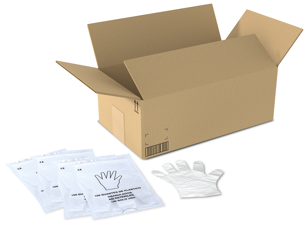 Caja de 10.000 guantes (100 bolsas de 100 uds.)