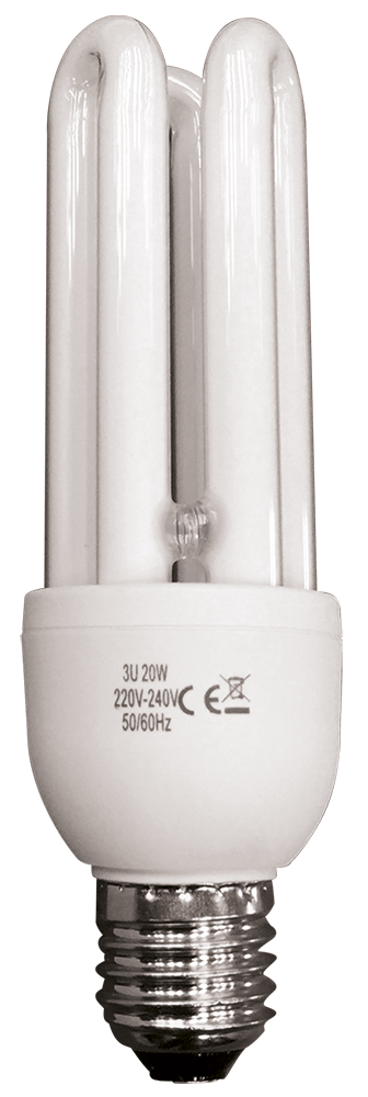 Bombilla de bajo consumo luz negra 20 w.